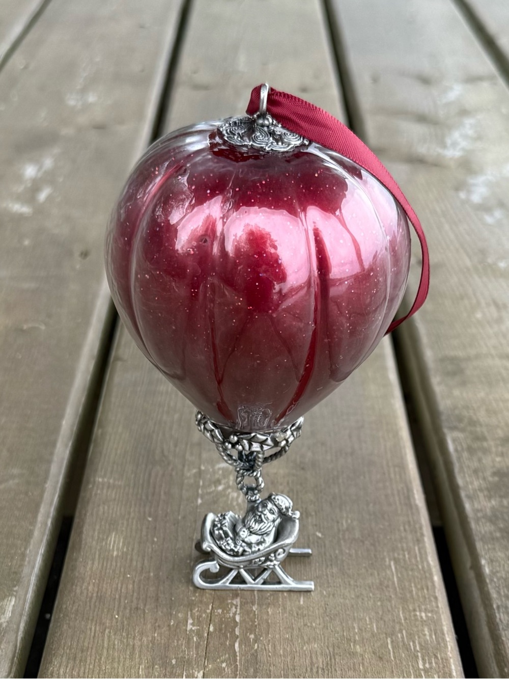 Lenox Santa's Journey 1st in Series
Pewter Ornament Kirk Stieff Hot Air
Balloon
